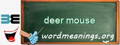 WordMeaning blackboard for deer mouse